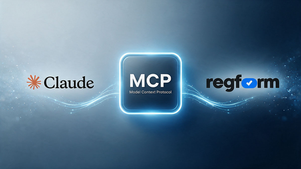 Claude connected to Regform through the Model Context Protocol
